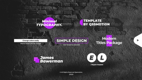 Videohive Minimal Titles and Lower Thirds 29260062 Titles template preview