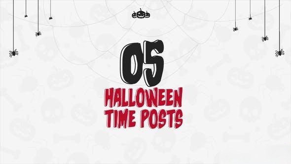 Videohive Halloween Time Posts Openers template preview