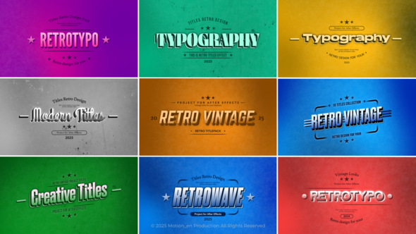 Videohive Retro Vintage Titles vol.01 Titles template preview