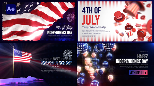 Videohive 4th Of July Greeting Pack Titles template preview