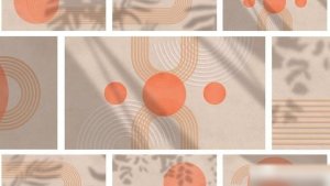 Videohive Boho Style Backgrounds Pack Elements template preview