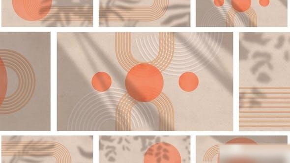 Videohive Boho Style Backgrounds Pack Elements template preview