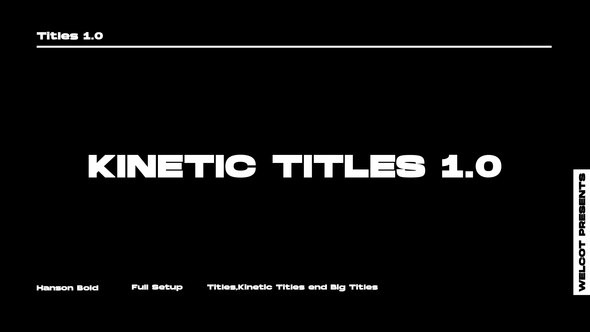 Videohive Kinetic Titles 1,0 | After Effects Titles template preview