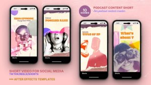 Videohive Podcast Content Short Video Template for TikTok/Shorts/Reels Product Promo template preview