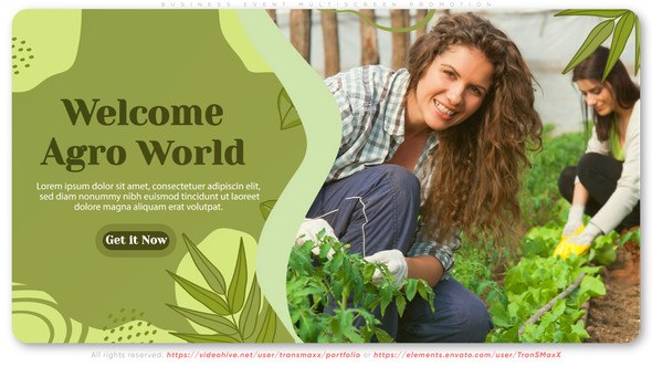 Videohive Farming Slideshow Video Displays template preview