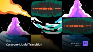 Videohive Intro/Opening - Cartoony Liquid Transition Titles Effects Project Files Elements template preview