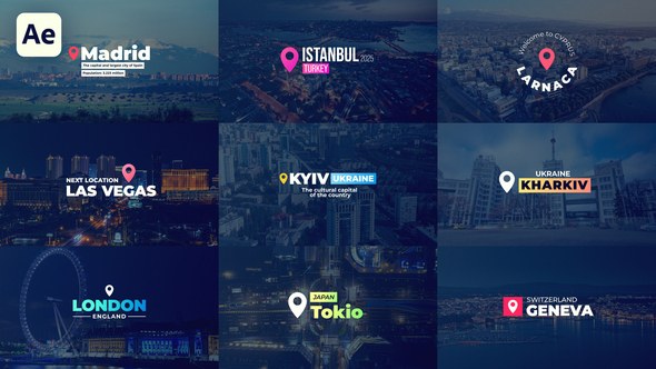Videohive Location Titles 57057005 Titles template preview