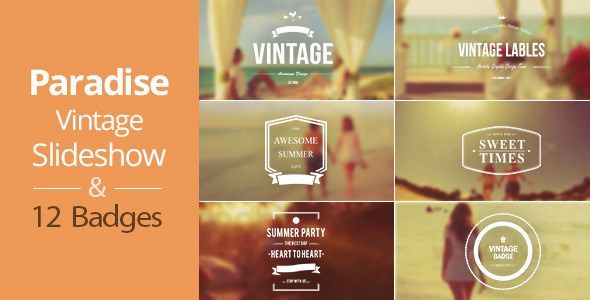 Videohive Vintage Slideshow Paradise Video Displays template preview