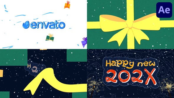 Videohive Christmas Gifts Logo | After Effects Logo Stings template preview