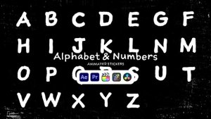 Videohive Alphabet Animated Stickers Elements template preview