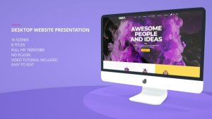 Videohive Desktop Website Presentation Product Promo template preview