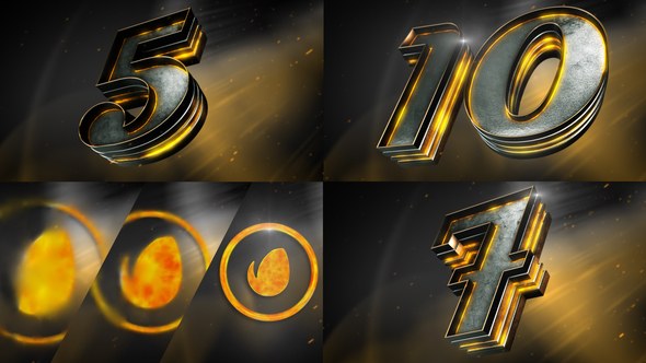 Videohive Epic Countdown 3D Opener Openers template preview