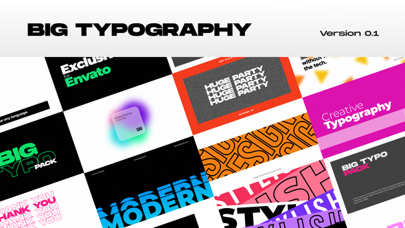 Videohive Big Typography Titles template preview