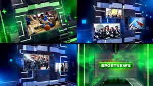 News Broadcast Video Displays template preview