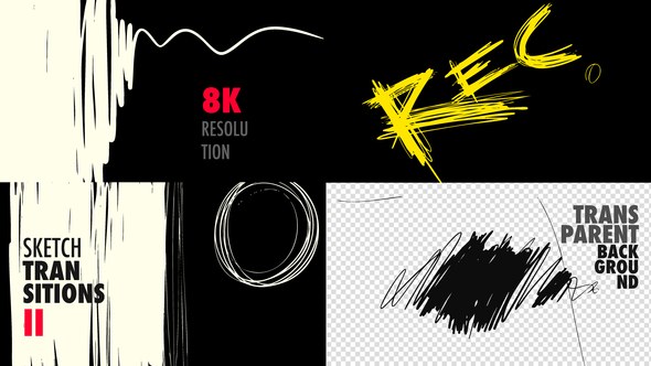 Sketch Video Transitions 2 Premiere Pro template preview