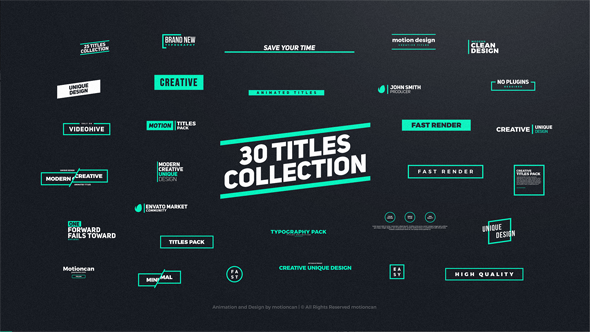 Titles Animation Video Displays template preview