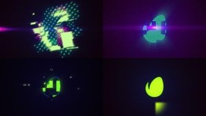 Videohive Digital Pixel Logo 3 in 1 Logo Stings template preview
