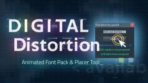Videohive Digital Distortion Animated Font Pack with Tool Titles template preview