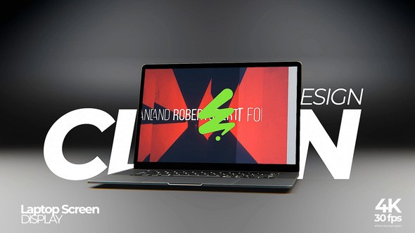 Videohive Simple Laptop Screen Mockup Product Promo template preview