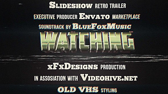 Videohive 80s Retro Titles VHS Effect Video Displays template preview