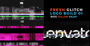 Videohive Fresh Glitch Logo Build 2 Pack Volume 1 Logo Stings template preview