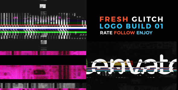 Videohive Fresh Glitch Logo Build 2 Pack Volume 1 Logo Stings template preview