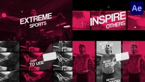 Videohive Extreme Sport Slides for After Effects Openers template preview