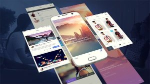 Android App Presentation Template Video Displays template preview