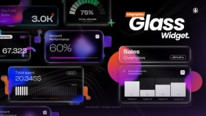 Videohive Infographic Glass Widget Infographics template preview