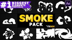 Hand-Drawn Cartoon Smoke | After Effects Video Displays template preview