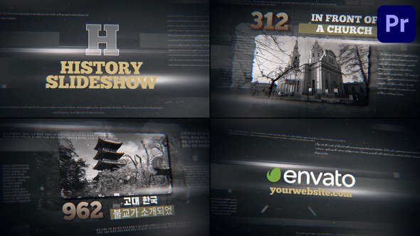 History Slideshow for Premiere Pro Premiere Pro template preview