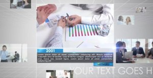 Business Timeline Video Displays template preview