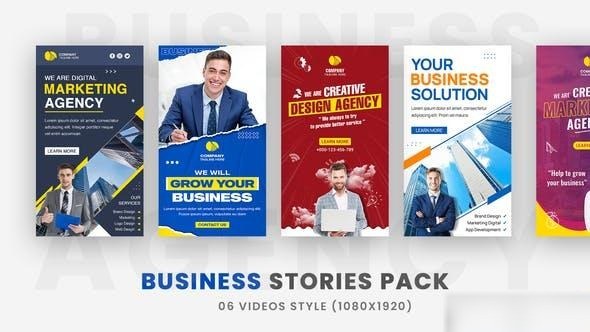 Videohive Corporate Business Company Promo Stories Pack Openers template preview