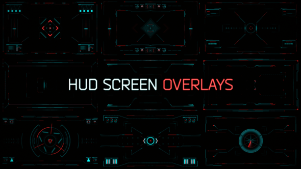HUD Screen Overlays Video Displays template preview