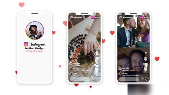 Videohive Instagram Live Stream Openers template preview