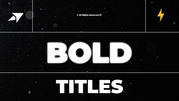 Videohive Bold Titles | AE 46761615 Titles template preview