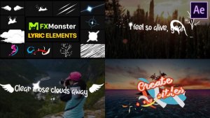 Lyric Elements and Scenes | After Effects Video Displays template preview