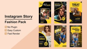 Fashion Instagram Stories V05 Video Displays template preview