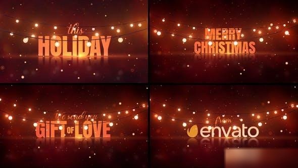 Videohive Christmas Lights Wishes 29833016 Openers template preview
