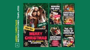 Videohive Merry Christmas Instagram Stories 48049240 Broadcast-packages template preview