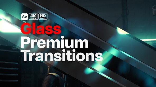 Videohive Premium Transitions Glass Elements template preview