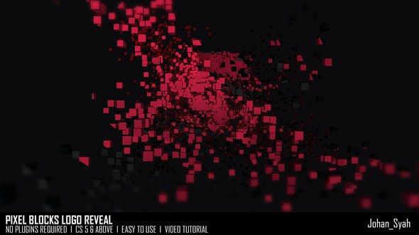 Videohive Pixel Blocks Logo Reveal 54186619 Logo Stings template preview