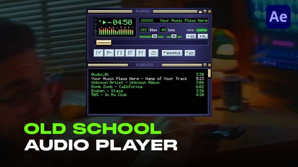 Videohive Audio Visualizer | Old School Player Elements template preview