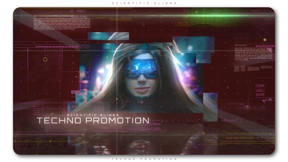 Videohive Scientific Slides Techno Promotion Video Displays template preview