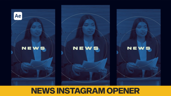 Videohive News Instagram Opener Broadcast-packages template preview