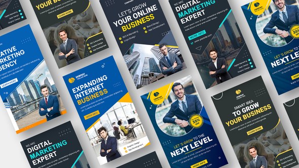 Videohive Business Corporate Promo Stories Pack 36299134 Video Displays template preview