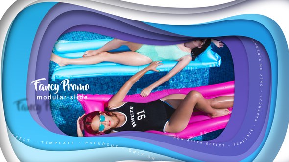 Papercut Slideshow Video Displays template preview