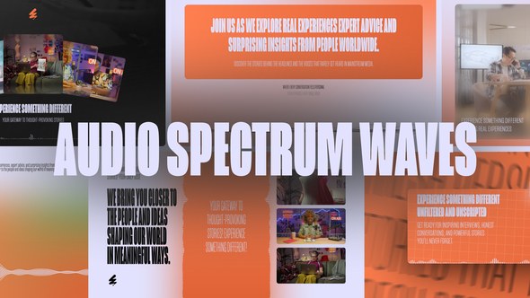 Videohive Audio Spectrum Waves Video Displays template preview