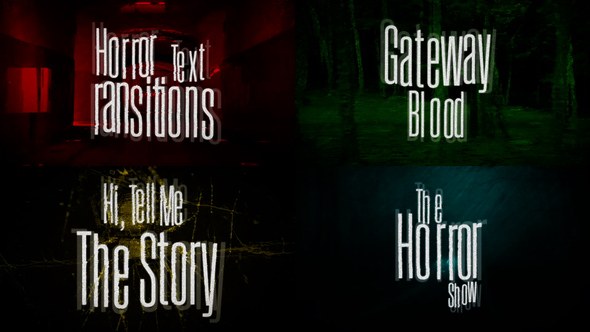 Videohive Horror Text Transitions Elements template preview