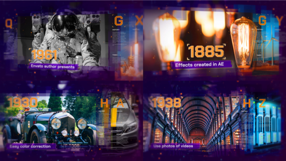 Videohive Digital History Video Displays template preview